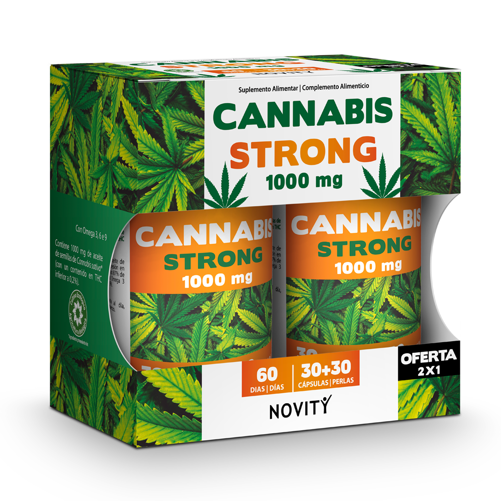 Cannabis Strong, 1000 mg, 30 + 30 capsule moi, Dietmed