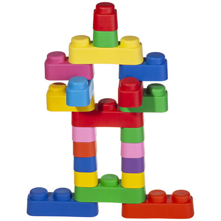 Set de constructie cuburi moi cu roti, 6 luni+, 14 piese, Gerardo’s Toys 757494