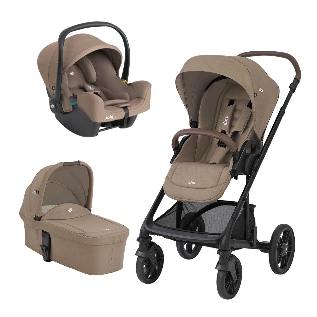 Carucior pentru copii multifunctional 3 in 1 Chrome 2, Cashew, Joie