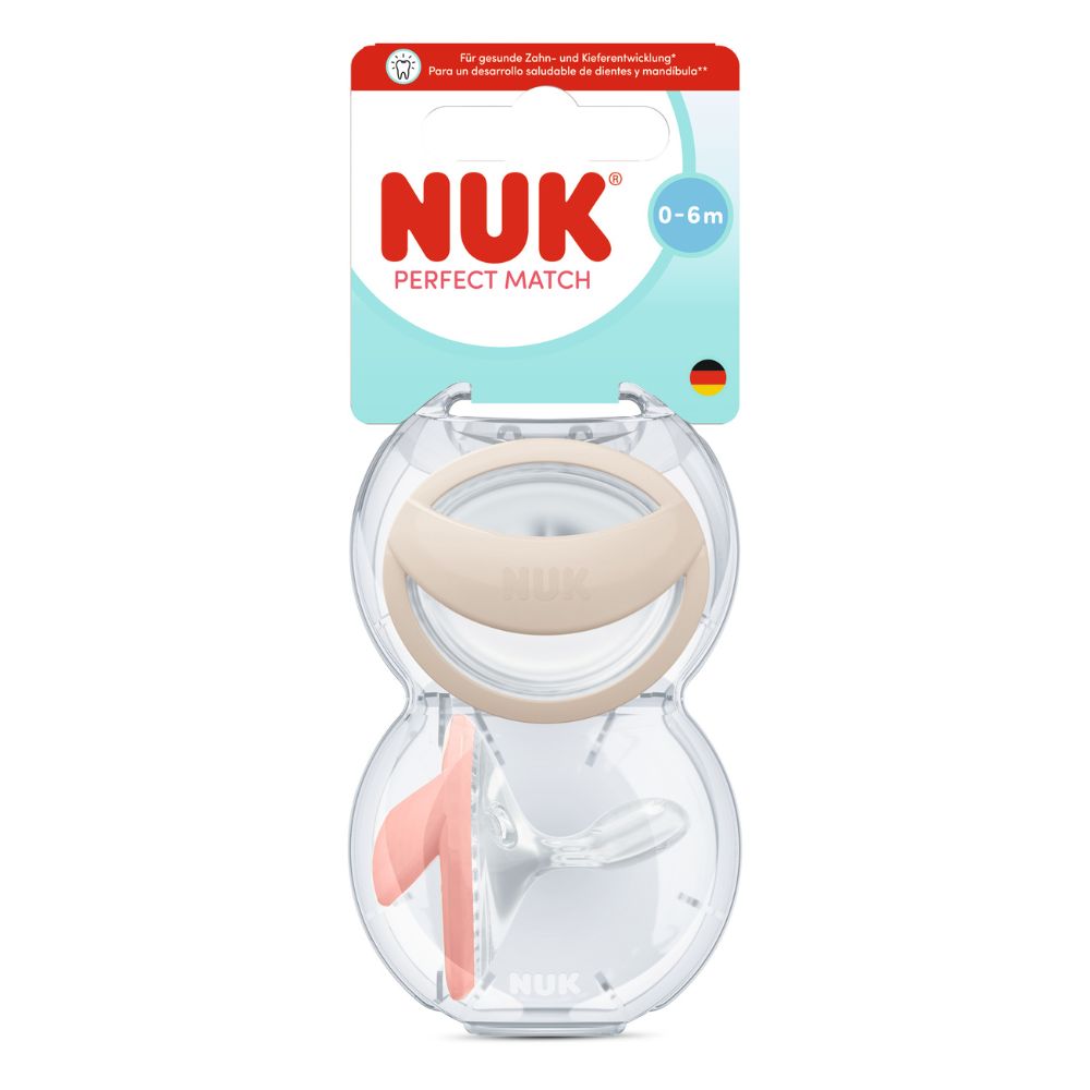 Suzete Perfect Match M1, Roz, 0-6 luni, 2 buc, Nuk