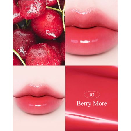 Ruj lichid glossy cu efect de plumping Breeze Dewy, 03 Berry More, 4.5 g, Aperire 757670