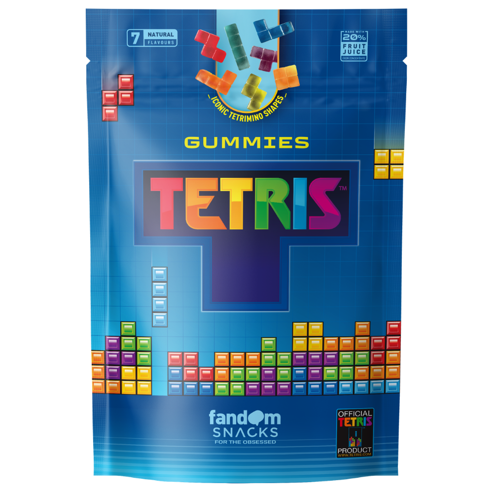 Jeleuri gumate cu 7 arome de fructe, Tetris, 125 g, Fandom