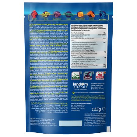 Jeleuri gumate cu 7 arome de fructe, Tetris, 125 g, Fandom 757681