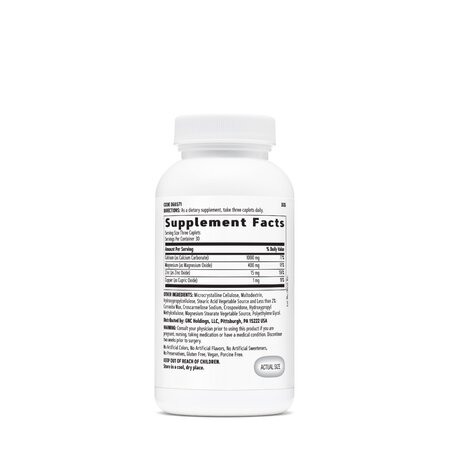Calciu 1000 mg + Magneziu 400 mg + Zinc si Cupru, 90 capsule, GNC 757715