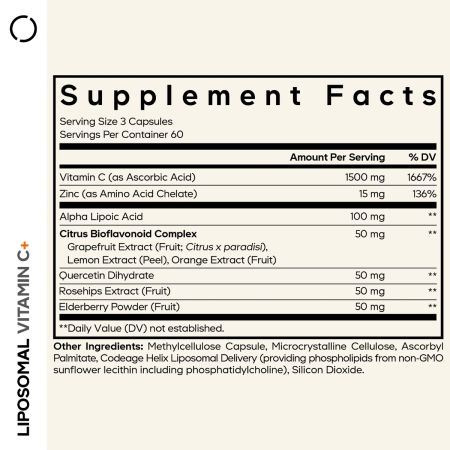 Vitamina C Lipozomala CodeAge, 180 capsule, GNC 757723