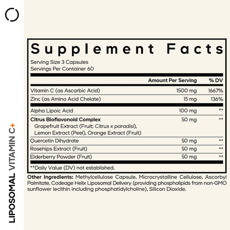 Vitamina C Lipozomala CodeAge, 180 capsule, GNC 757723