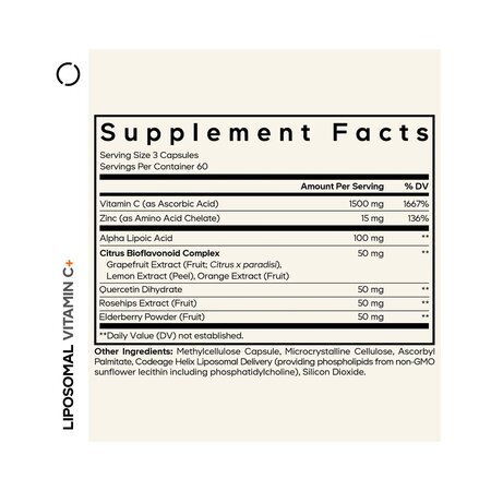 Vitamina C Lipozomala CodeAge, 180 capsule, GNC 820136