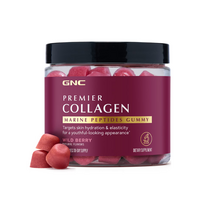 Jeleuri cu peptide marine pentru piele si par, Fructe de padure salbatice, 90 jeleuri, GNC