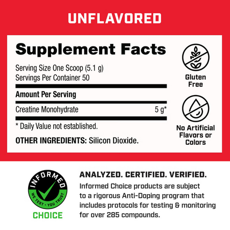 Creatina Monohidrata Performance, Fara aroma, 255 g, GNC 757760