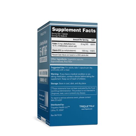 L-Methylfolate 5-MTHF, 60 capsule, GNC 757782