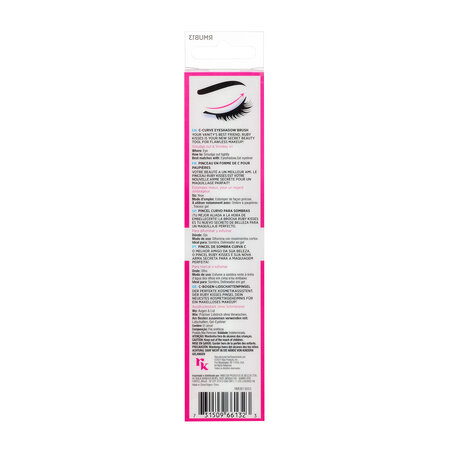 Pensula machiaj pentru fard de ochi curbata, 1 bucata, Ruby Kisses 757839