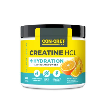 Creatina HCL cu electroliti, Citrus Mango, 193.2 g, Con-Cret