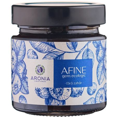 Gem de afine ecologic, fara zahar, 200 g, Aronia Charlottenburg