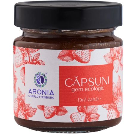 Gem de capsune ecologic, fara zahar, 200 g, Aronia Charlottenburg