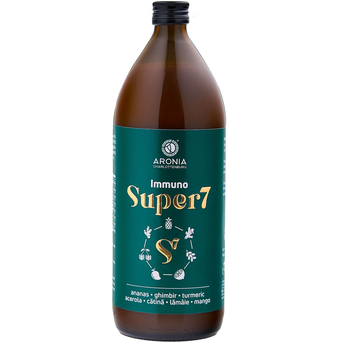 Super 7 Immuno Suc natural si ecologic din 7 fructe si plante, 1 litru, Aronia Charlottenburg