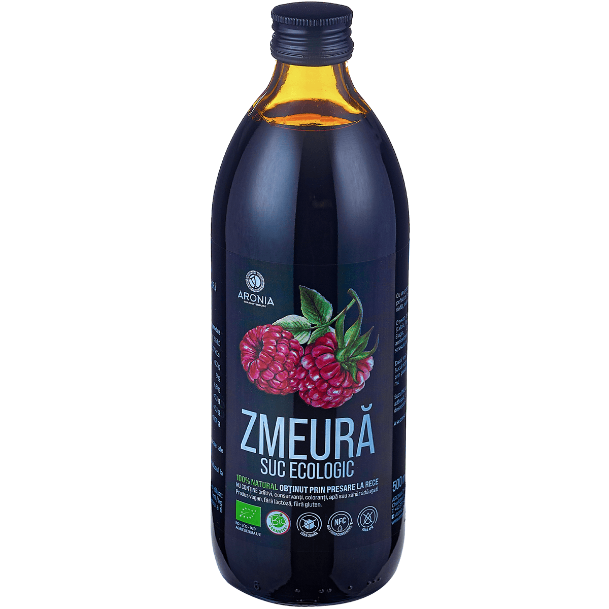 Suc ecologic din zmeura, 500 ml, Aronia Charlottenburg