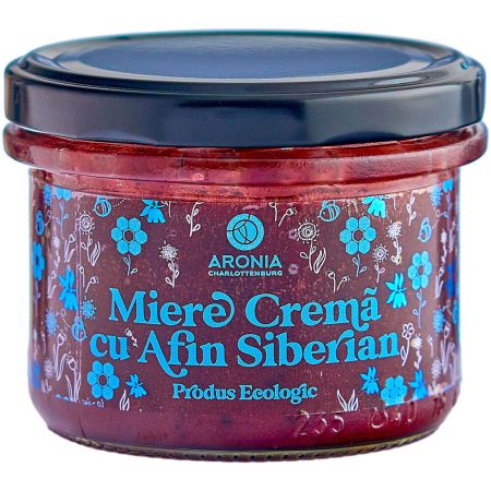 Miere Bio crema cu Afin Siberian, 220 g, Aronia Charlottenburg