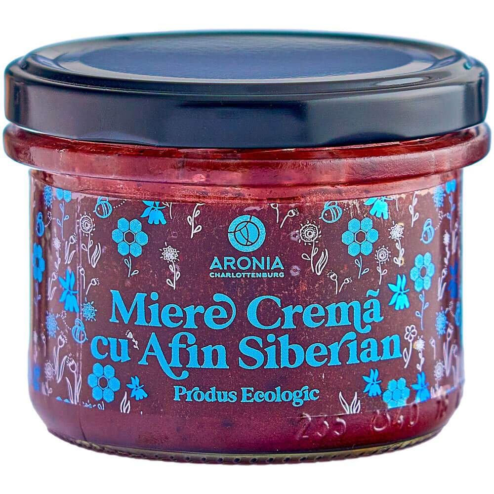 Miere Bio crema cu Afin Siberian, 220 g, Aronia Charlottenburg
