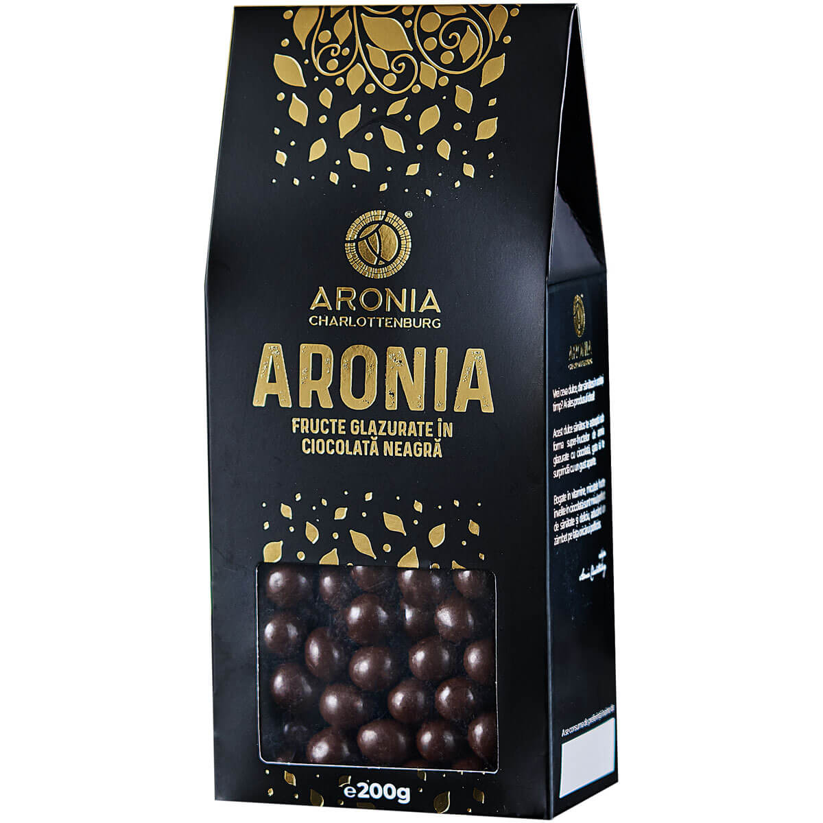 Aronia fructe glazurate in ciocolata neagra, 200 g, Aronia Charlottenburg