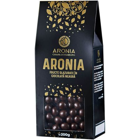 Fructe glazurate in ciocolata neagra, 200 g, Aronia Charlottenburg