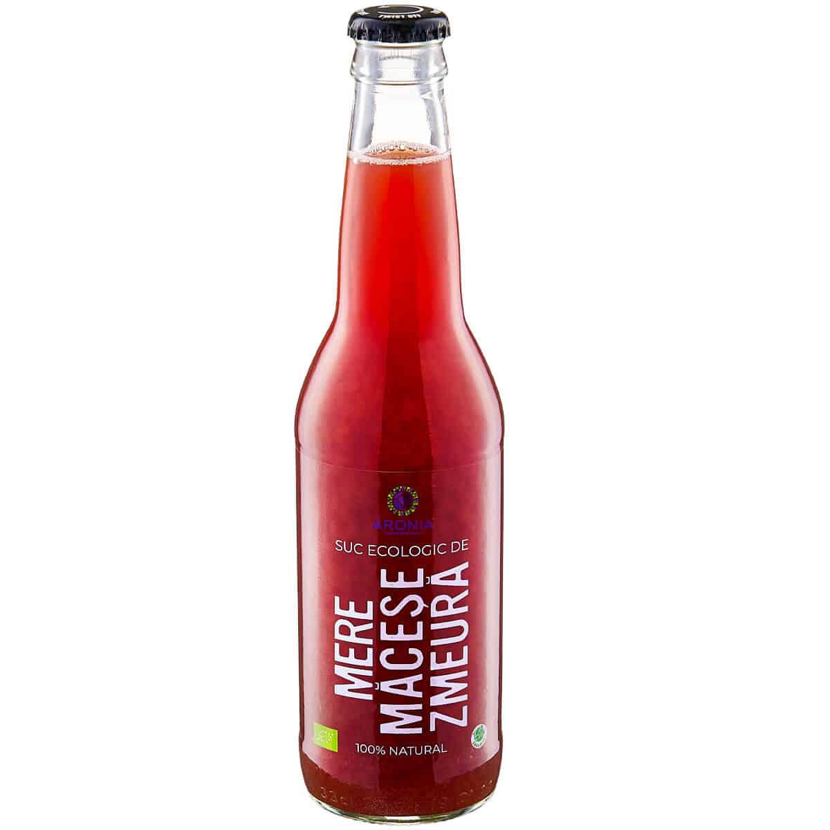 Suc Ecologic de Mere, Macese, Zmeura, 330 ml, Aronia Charlottenburg