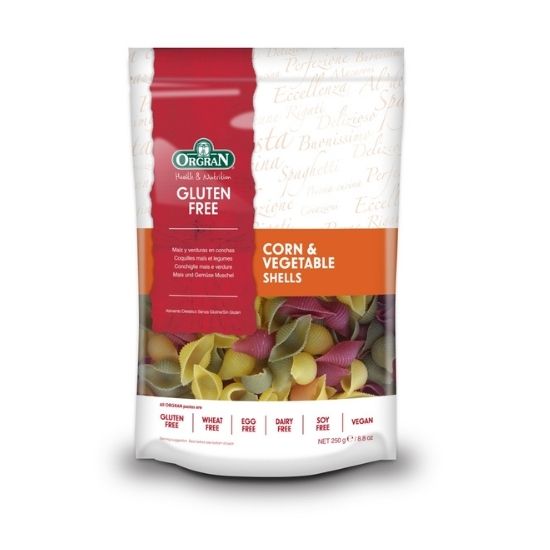 Paste Scoici din porumb fara gluten, 250 g, Orgran