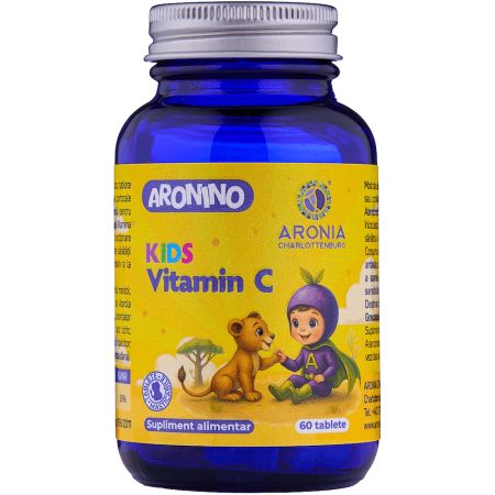 Vitamina C pentru copii Aronino, Portocala, 60 tablete masticabile, Aronia Charlottenburg