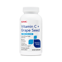 Vitamina C cu seminte de struguri, 1000 mg, 30 tablete, GNC