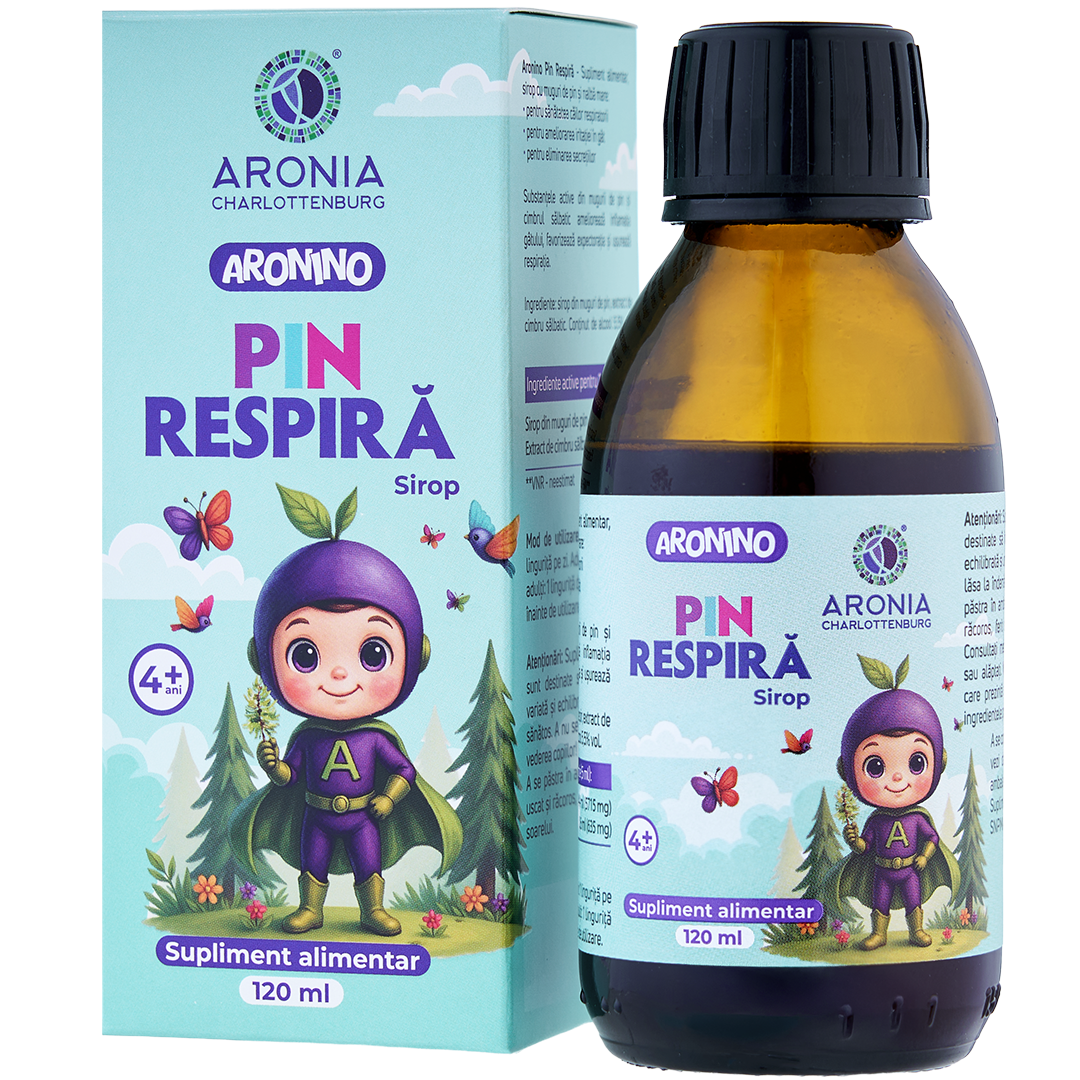 Sirop Pin Respira Aronino, + 4 ani, 120 ml, Aronia Charlottenburg
