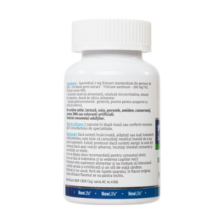 Spermidina Forte, 60 capsule gastro-rezistente, NewLife+ 759692