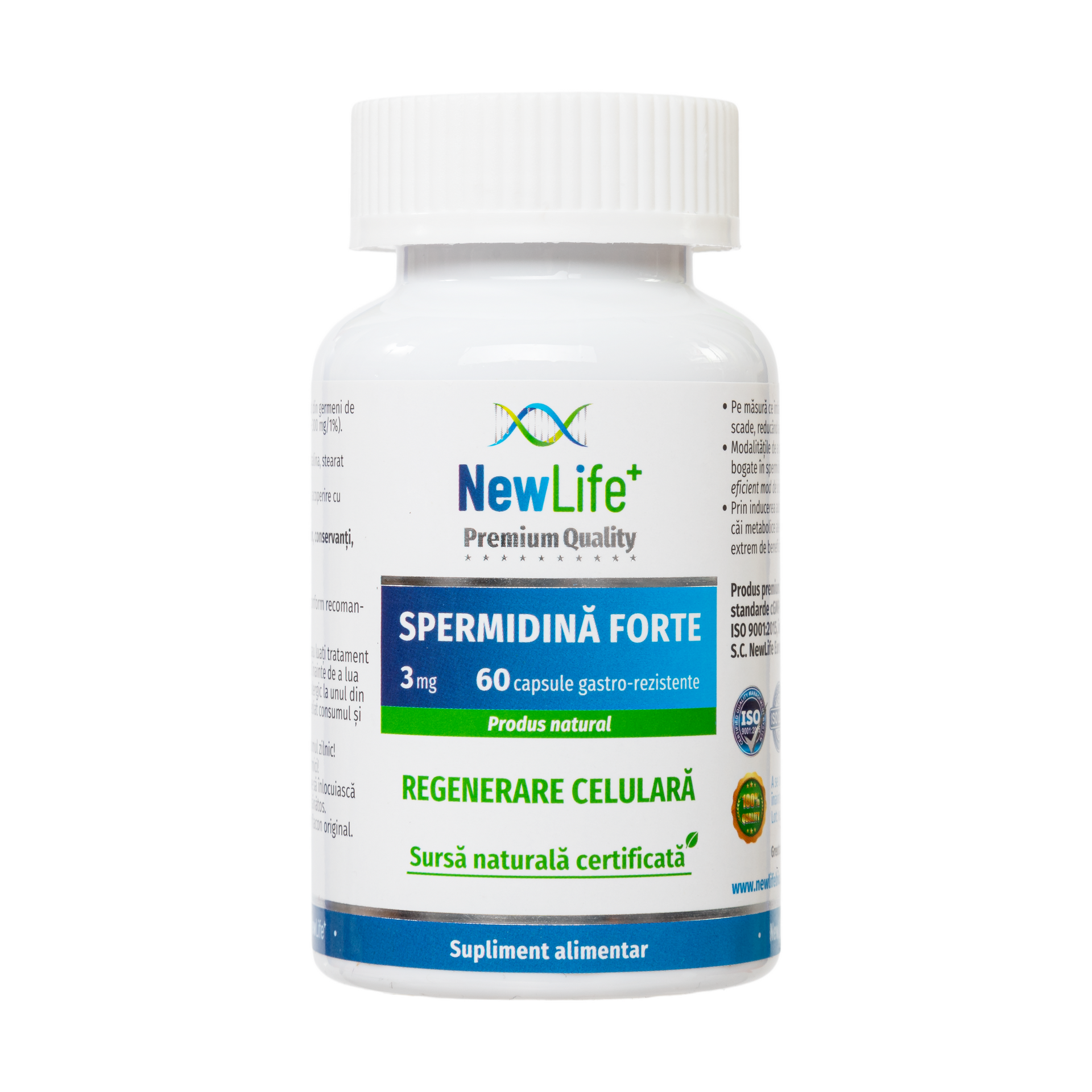 Spermidina Forte, 60 capsule gastro-rezistente, NewLife+