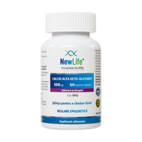 Calciu Alfa Keto-Glutarat, 500 mg, 60 capsule vegetale, NewLife+
