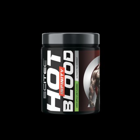 Pre workout cu cofeina Hot Blood Infinity, Green Apple-Lime, 350 g, Scitec Nutrition