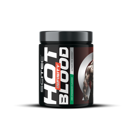 Pre workout cu cofeina Hot Blood Infinity, Kiwi-Strawberry, 350 g, Scitec Nutrition