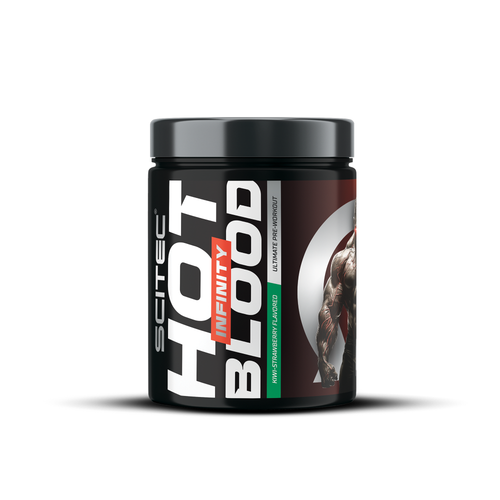Pre workout cu cofeina Hot Blood Infinity, Kiwi-Strawberry, 350 g, Scitec Nutrition
