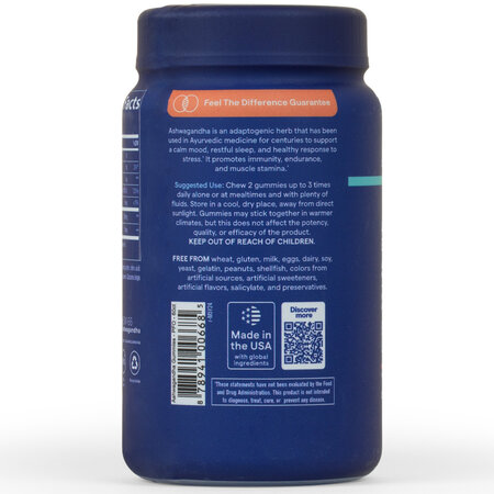 Ashwagandha, fructul pasiunii/portocala, 60 tablete gumate, Trace Minerals 759281