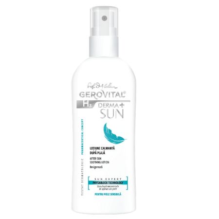 Lotiune calmanta dupa plaja GH3 Derma+ Sun,150ml, Gerovital     461183