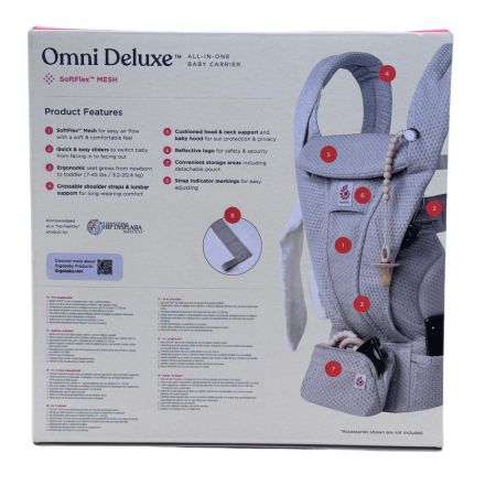 Marsupiu Omni Deluxe Mesh, Serene Blue, Ergobaby 759920