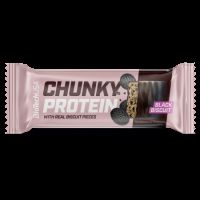 Baton proteic Chunky Protein, Black Biscuit, 50 g, BioTechUSA