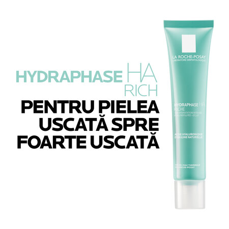 Crema intens hidratanta pentru ten sensibil si deshidratat Hydraphase HA Riche, 40 ml, La Roche-Posay 816577