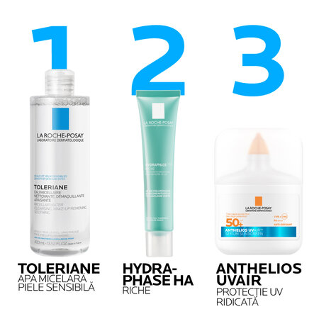 Crema intens hidratanta pentru ten sensibil si deshidratat Hydraphase HA Riche, 40 ml, La Roche-Posay 760149
