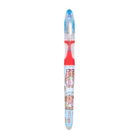 Stilou cu 2 rezerve si dispozitiv de curatare, Roz, Capybara, Strigo 760403