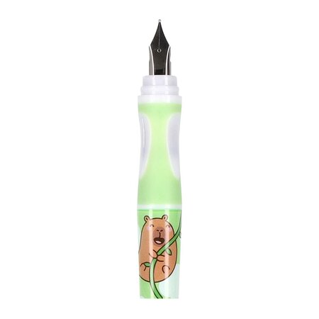 Stilou cu 2 rezerve si dispozitiv de curatare, Verde, Capybara, Strigo 760417