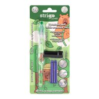 Stilou cu 2 rezerve si dispozitiv de curatare, Verde, Capybara, Strigo