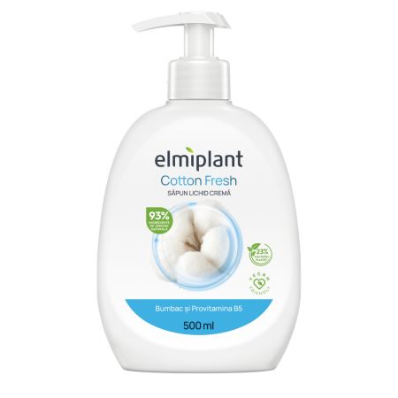 Sapun lichid crema cu Bumbac si Provitamina B5, 500 ml, Elmiplant