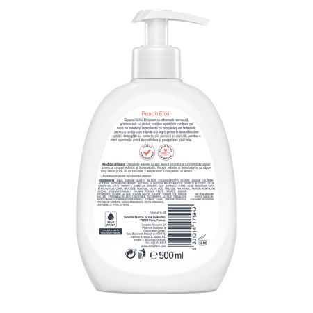 Sapun lichid crema Peach Elixir, Piersica si Ceai Alb, 500 ml, Elmiplant 760495