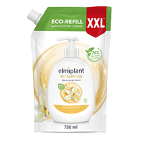 Rezerva sapun lichid crema White Petals, Iasomie si Vanilie, 750 ml, Elmiplant