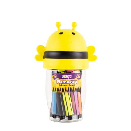 Carioci lavabile in cutie albinuta, 12 buc, Strigo