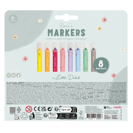 Set Carioci Rosa, 3 ani+, 8 buc, Little Dutch 760900
