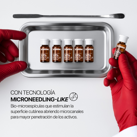 Fiole pentru fata cu efect microneedling BTx7 Lift Complex Multi-active, 10 x 2 ml, La Cabine 760936